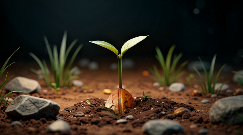 Illustration d'une graine qui pousse pour imager le fait de faire fructifier son argent.